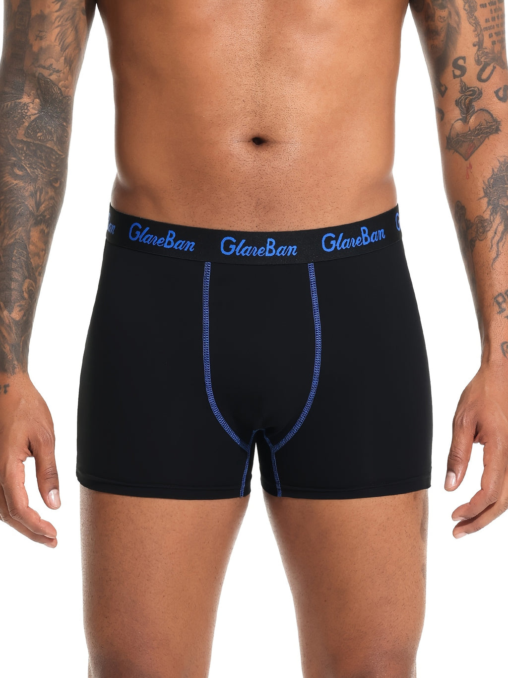 Boxer de sport coton homme — lot de 5, uni, assortiment E (modèle 4)