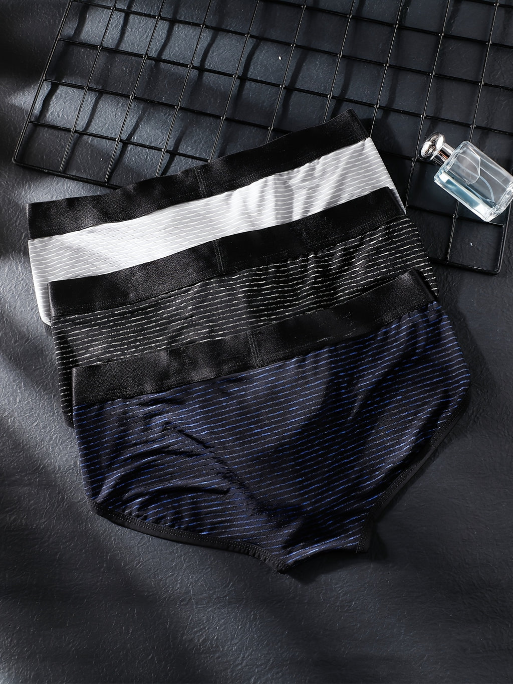 Slip de sport respirant microfibre homme — lot de 3, rayé, du XS au XL