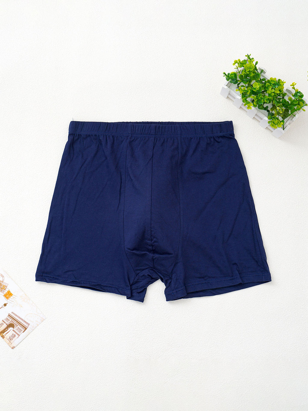 Boxer taille haute large coton homme — lot de 3, uni