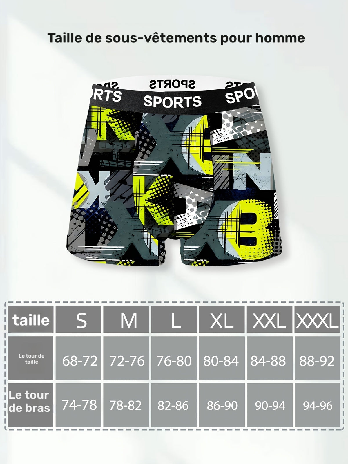 Boxer de sport respirant microfibre homme — lot de 5, multicolore