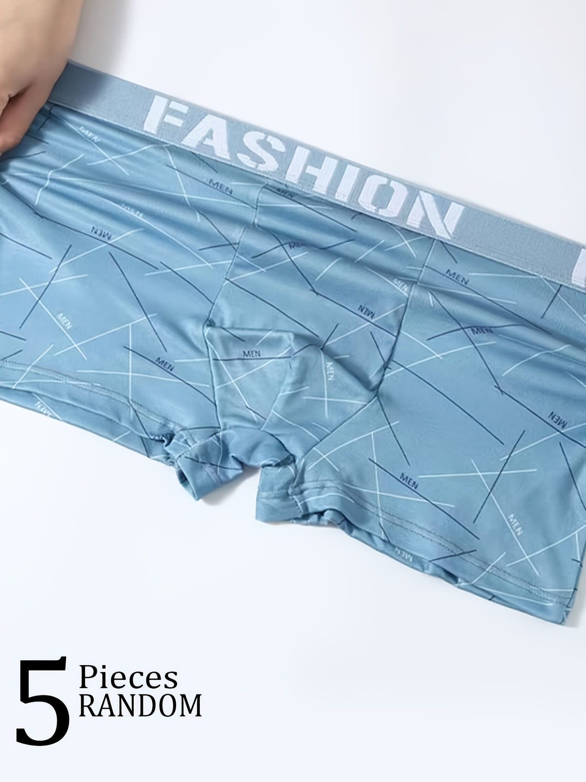 Boxer microfibre homme — lot de 5, imprimé, du XS au XL