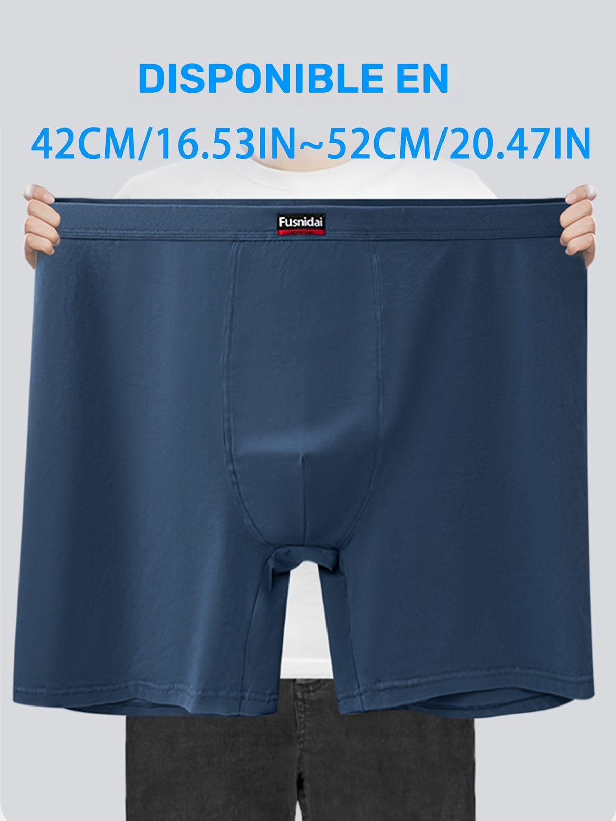 Boxer taille haute large coton homme — lot de 3