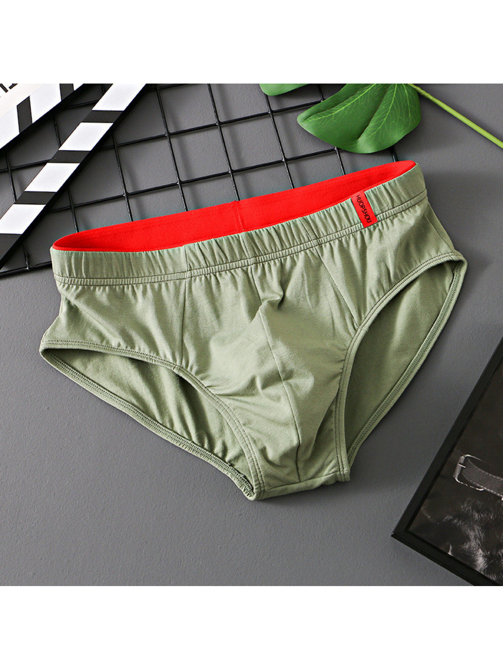 Slip taille basse respirant coton homme — lot de 8, uni
