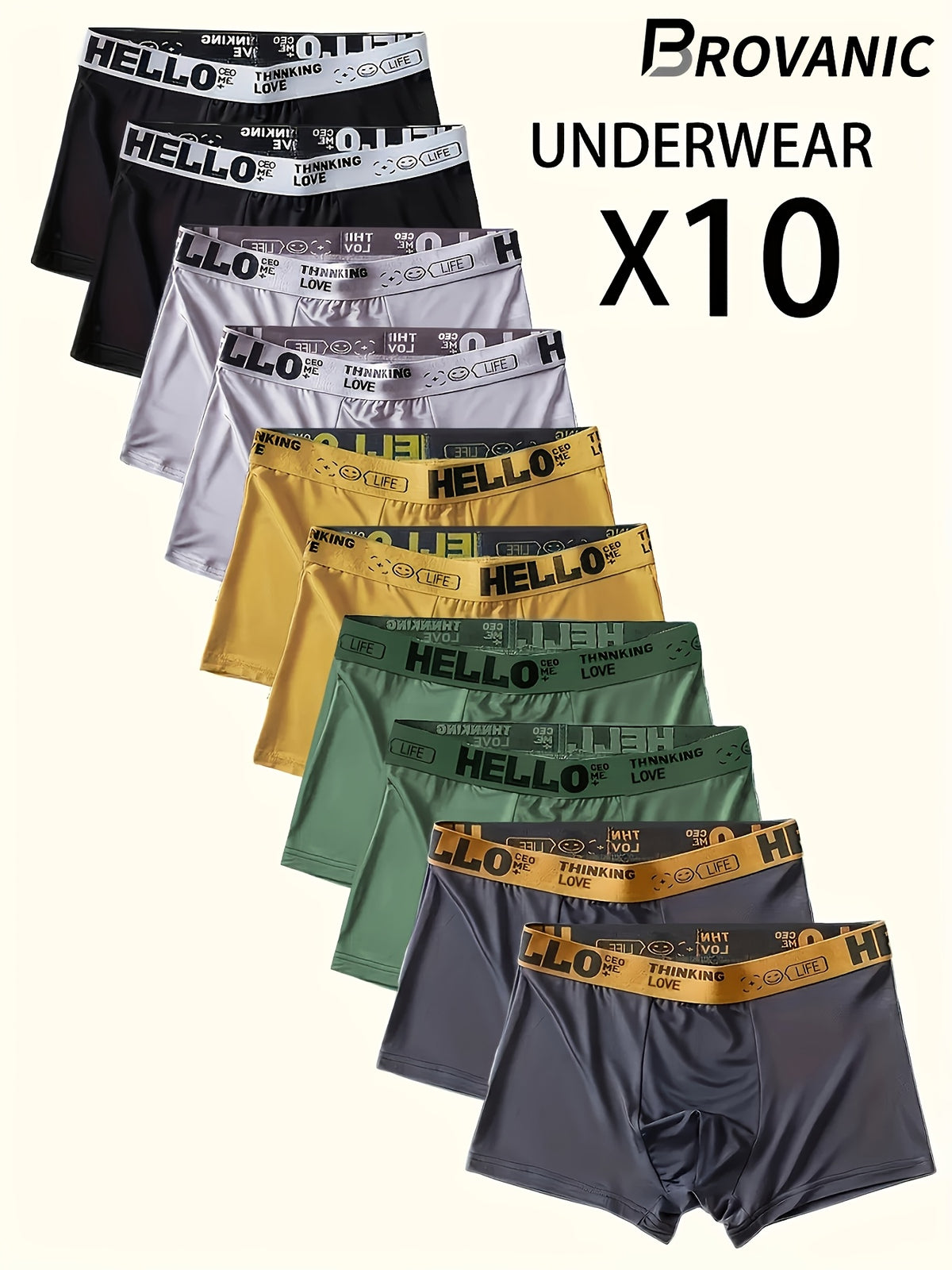 Boxer de sport respirant microfibre homme — lot de 10