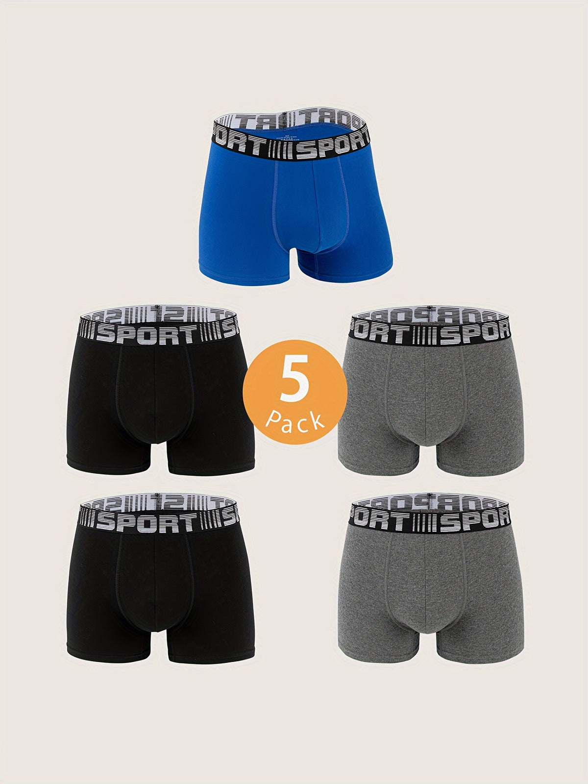 Boxer respirant coton homme — lot de 10, uni