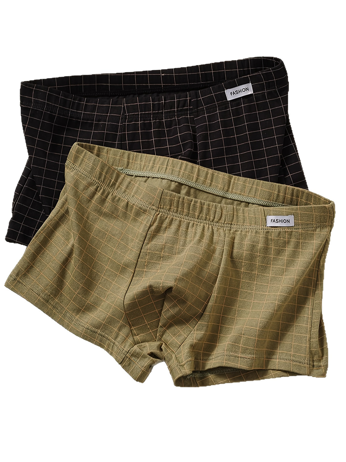 Boxer large séchage rapide coton homme — lot de 5, à carreaux