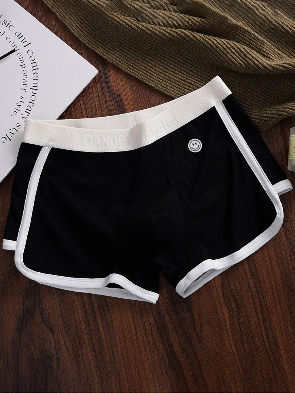 Boxer respirant microfibre homme — lot de 3, rayé