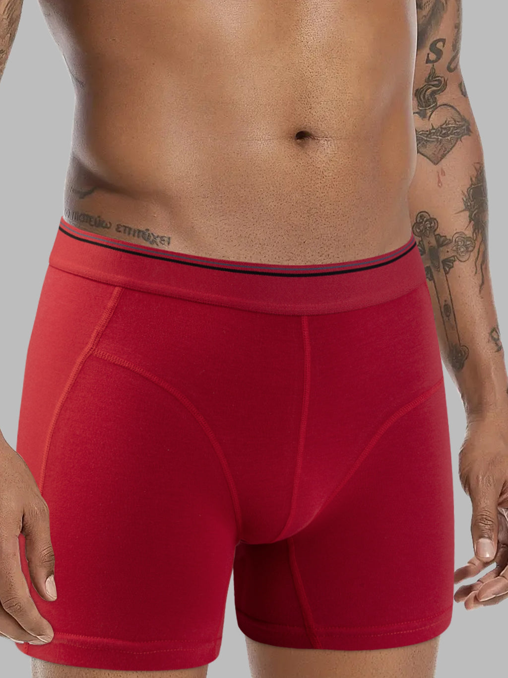 Boxer long de sport coton homme — lot de 3, uni