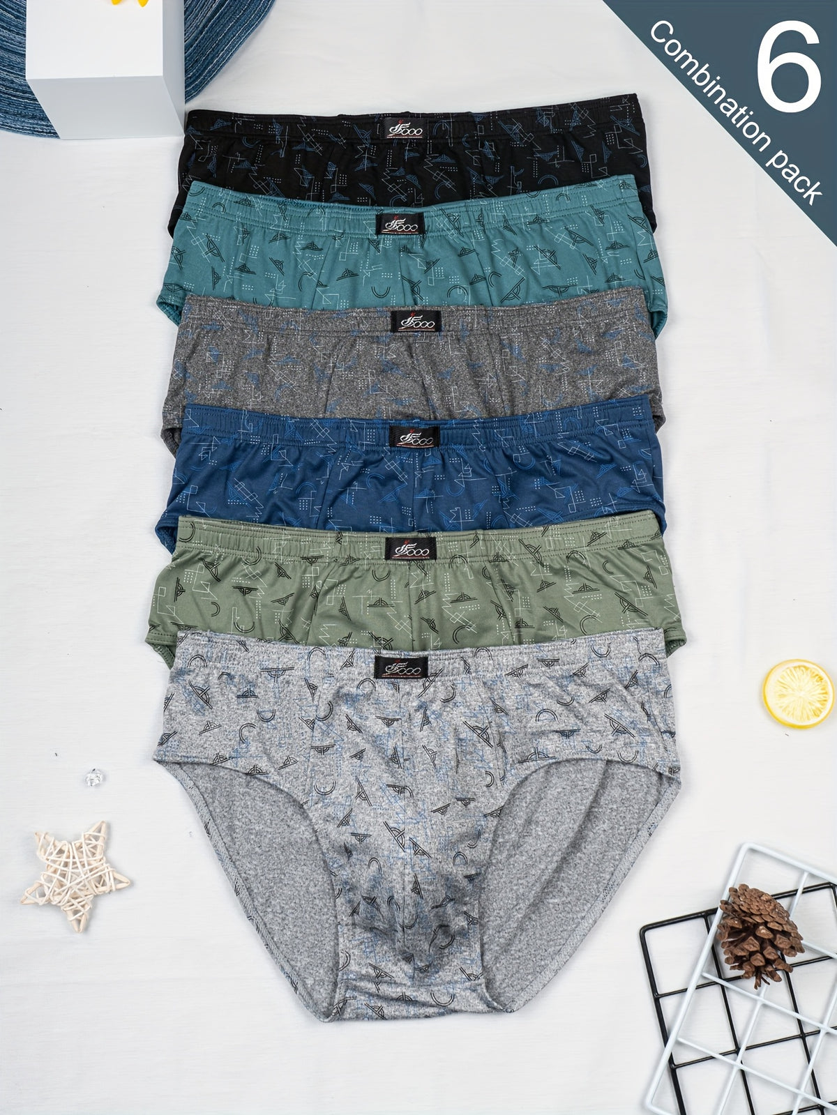 Slip taille haute de sport microfibre homme — lot de 6