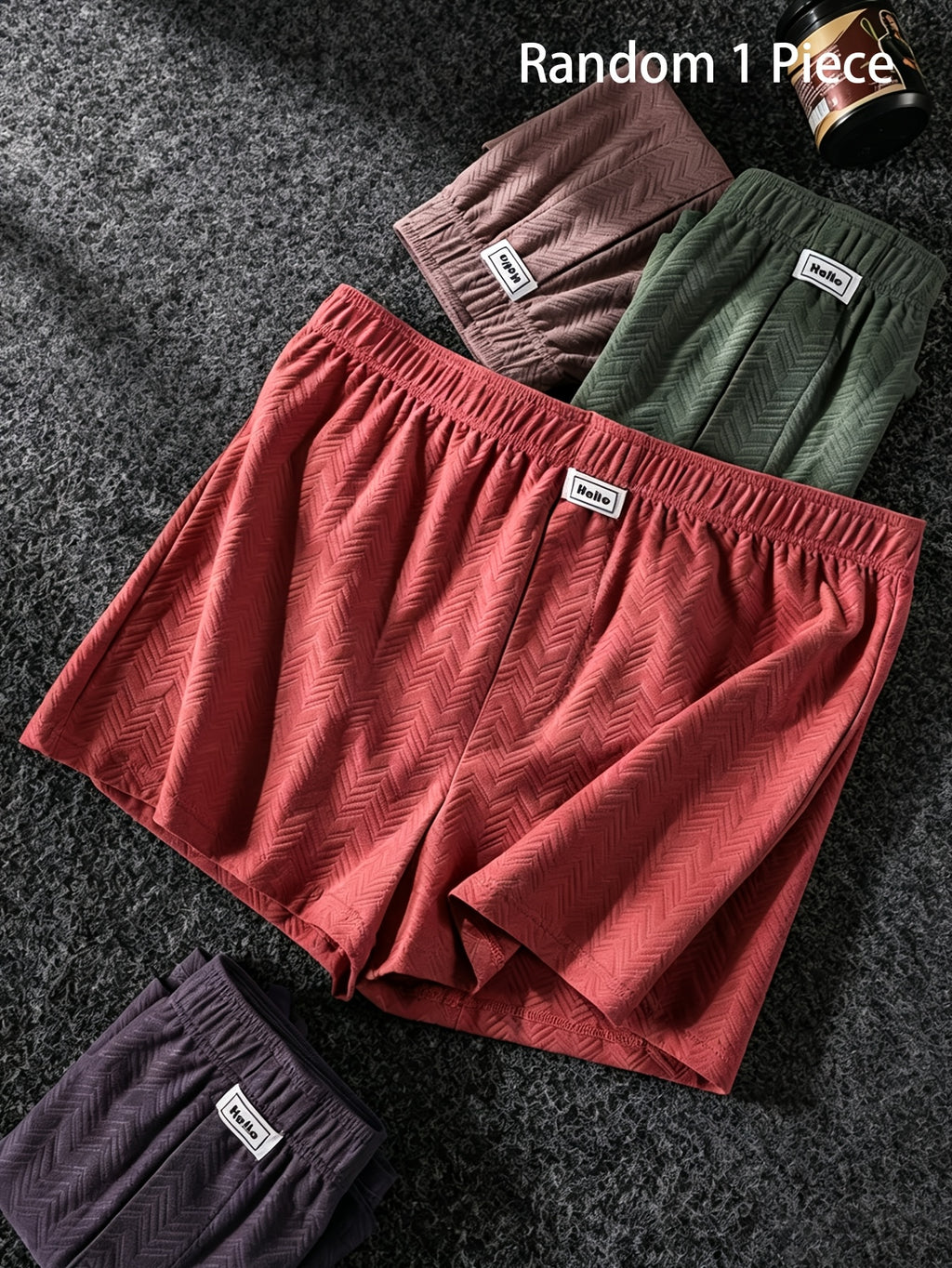Boxer large grande taille coton homme, uni