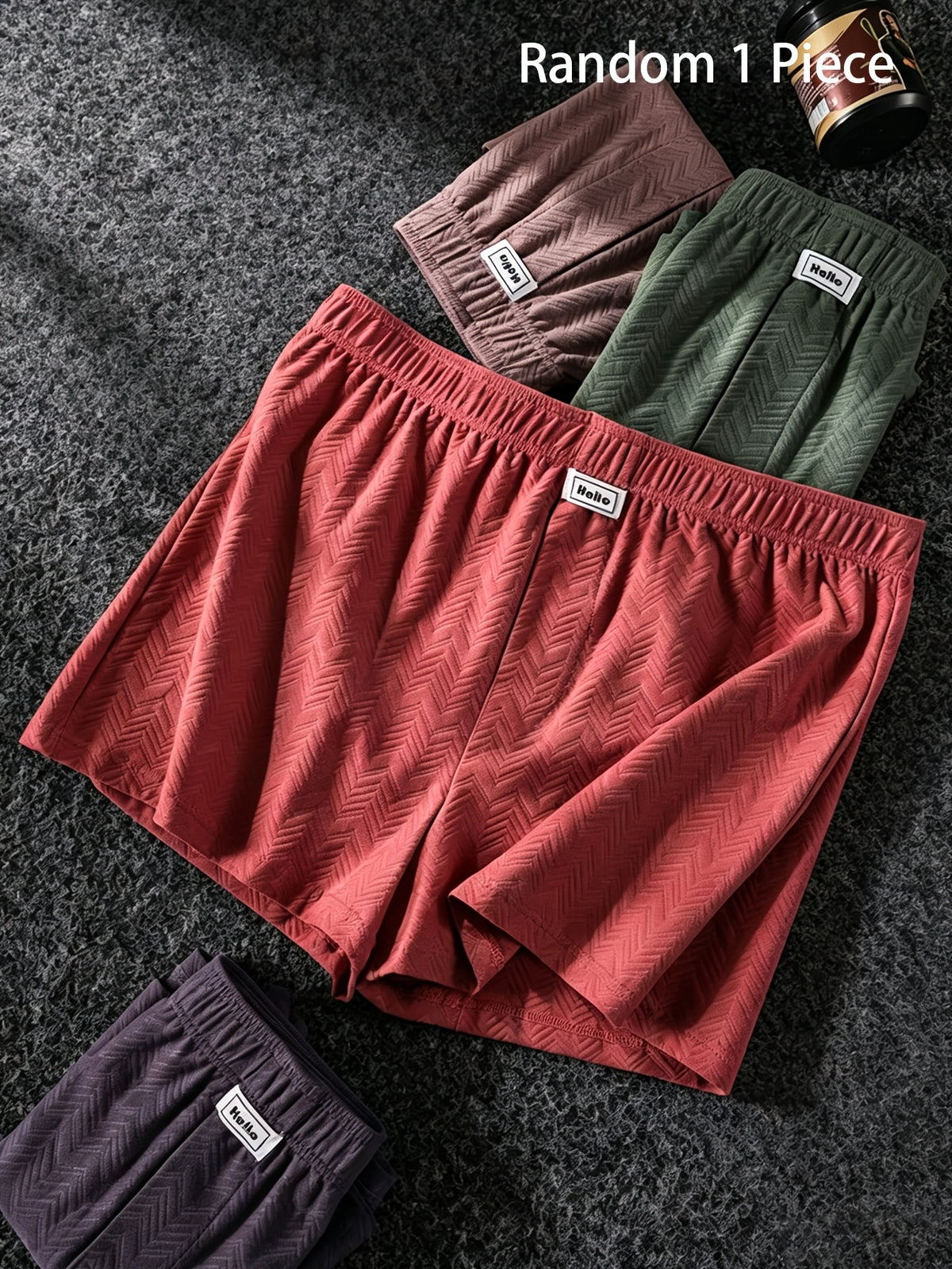 Boxer large grande taille coton homme, uni
