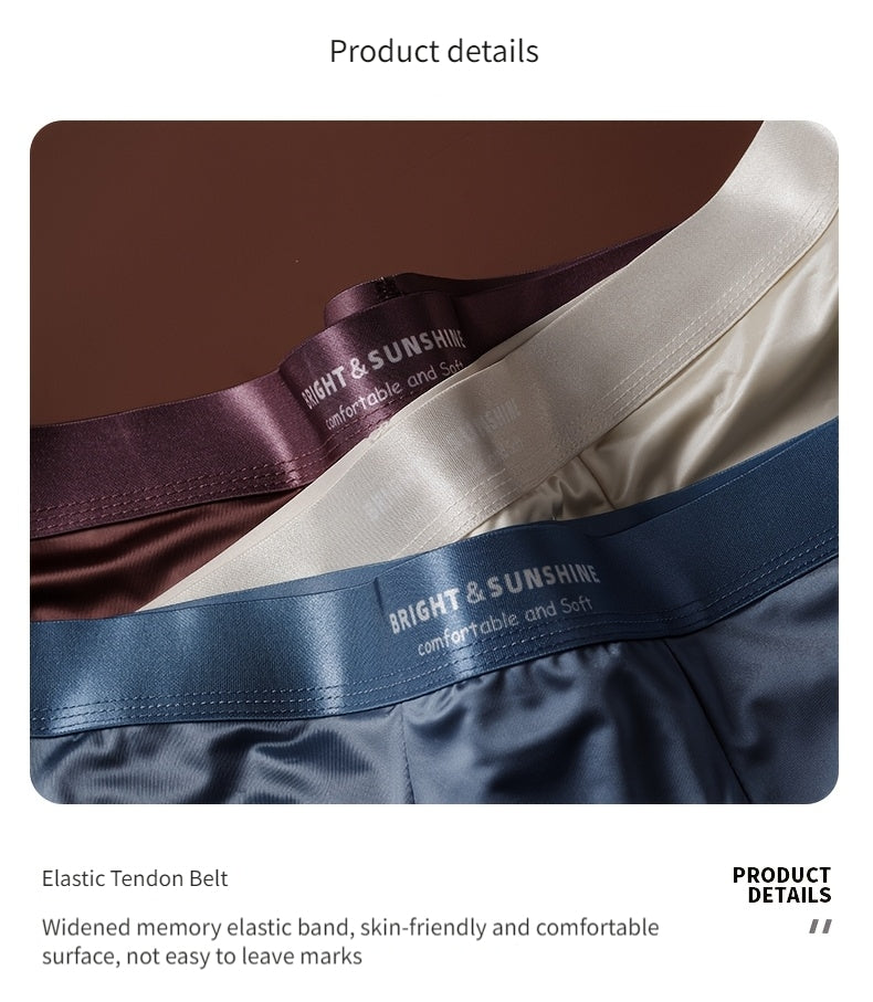Boxer large respirant soie homme — lot de 3, uni