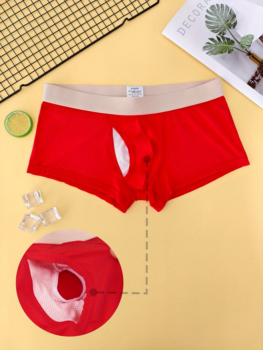 Boxer respirant d'intérieur microfibre homme