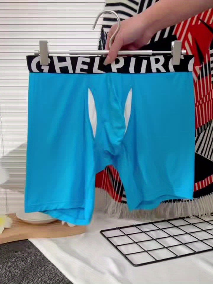 Boxer long de sport bambou homme — lot de 3, noir vert bleu