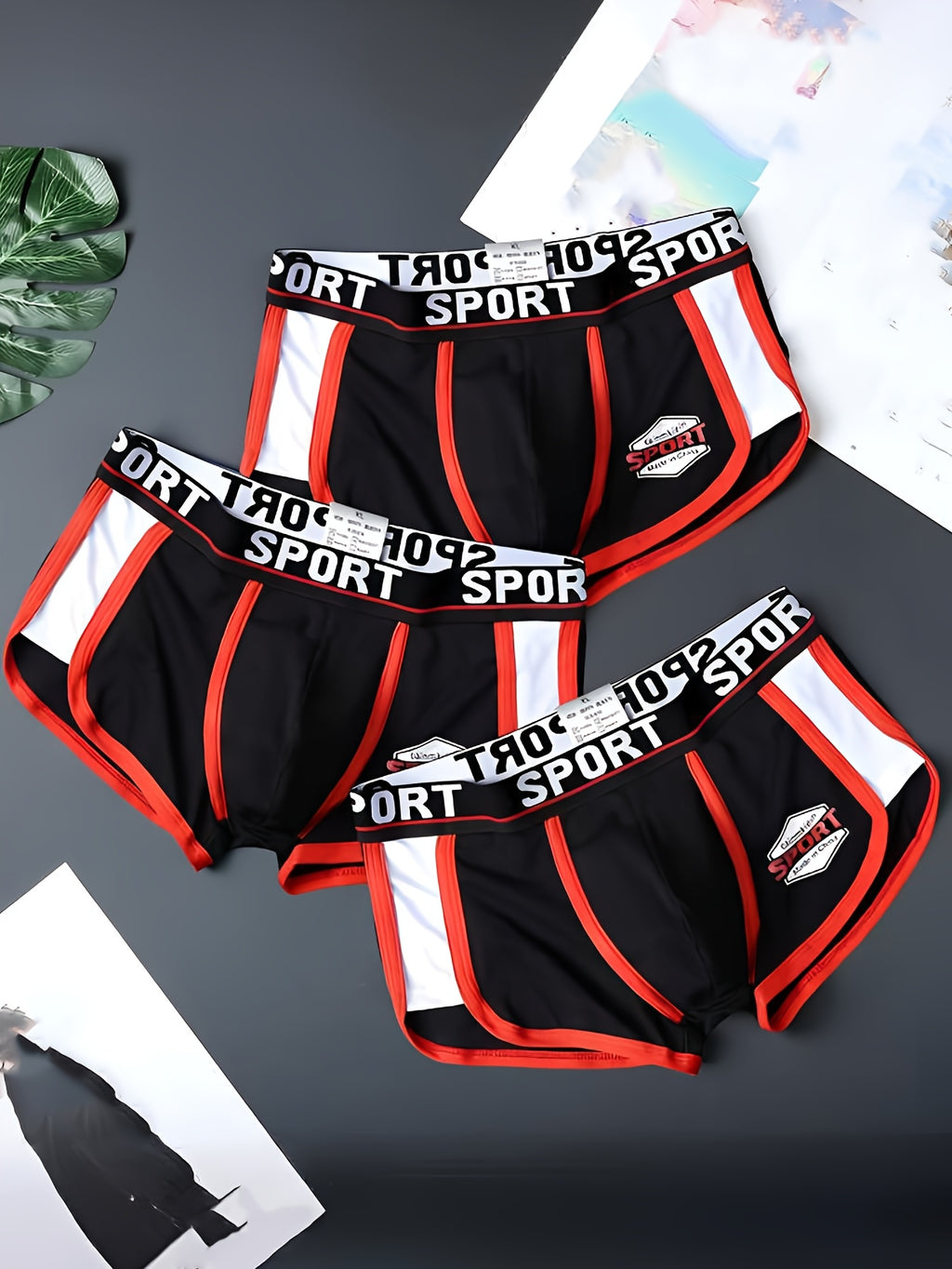 Boxer coton homme — lot de 5, uni