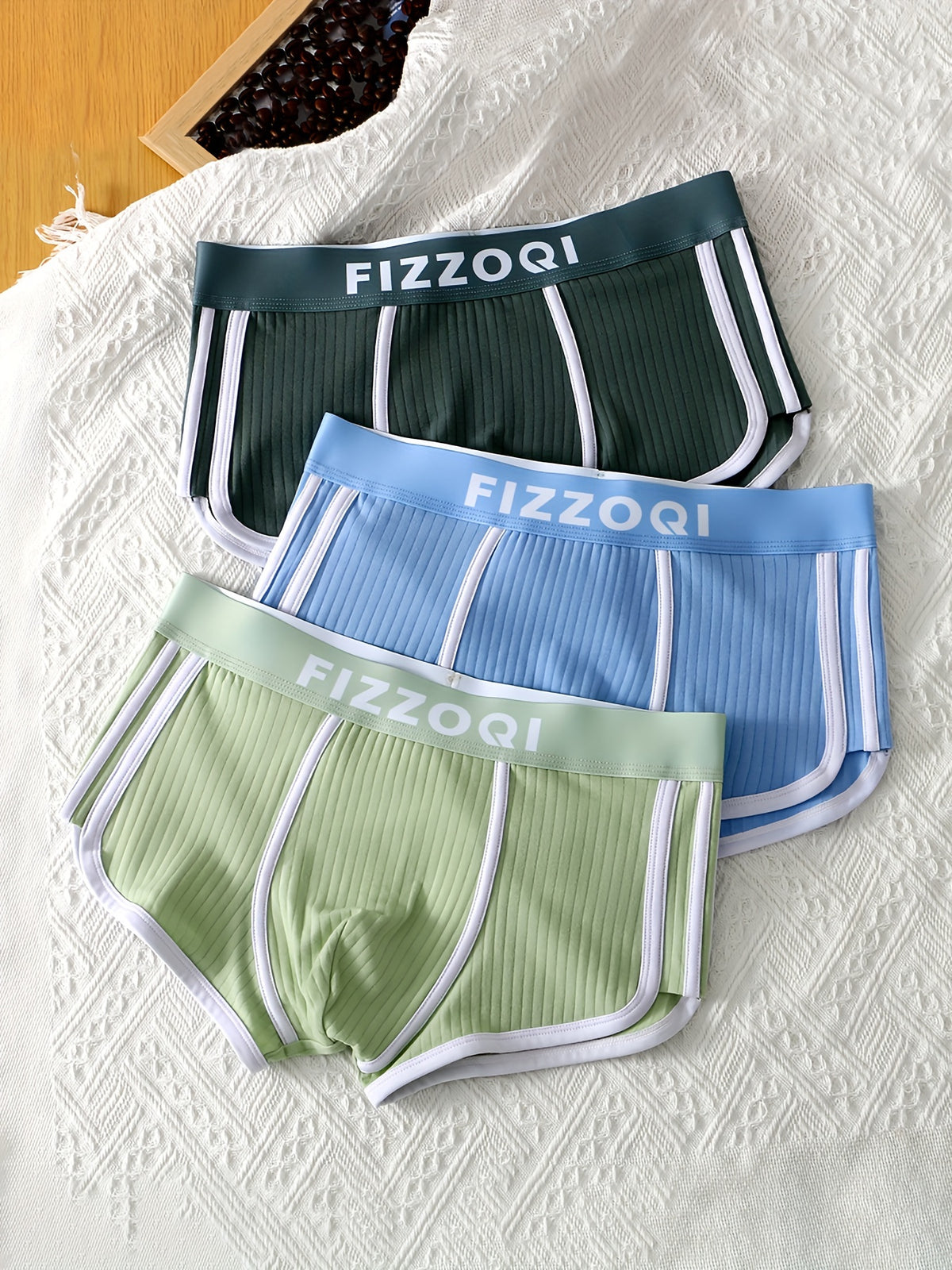 Boxer respirant coton homme — lot de 3, uni, assortiment S