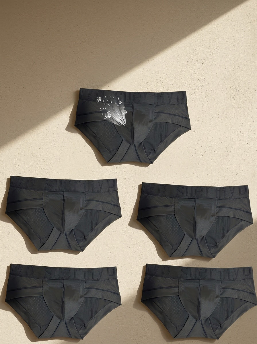 Slip de sport séchage rapide microfibre homme — lot de 5, uni