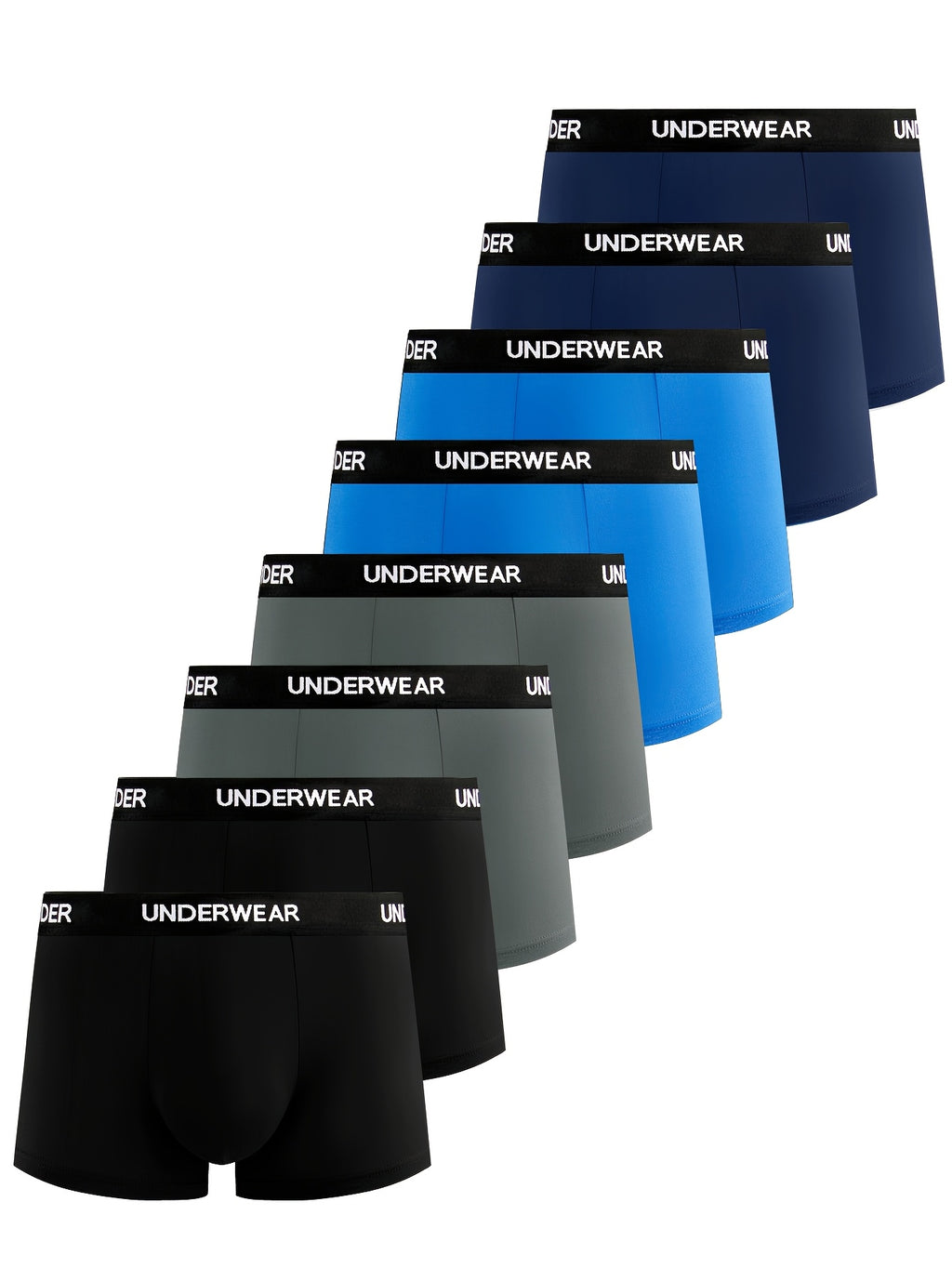 Boxer de sport séchage rapide microfibre homme — lot de 8, uni