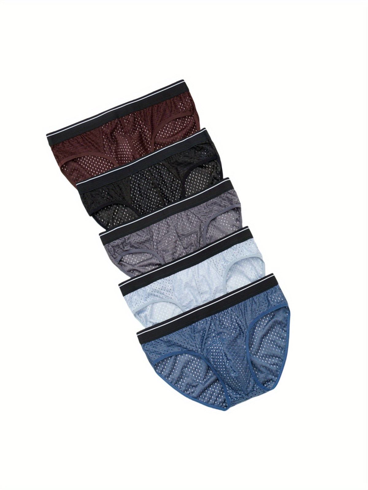Slip respirant microfibre homme — lot de 5, uni, assortiment S, du XS au 3XL