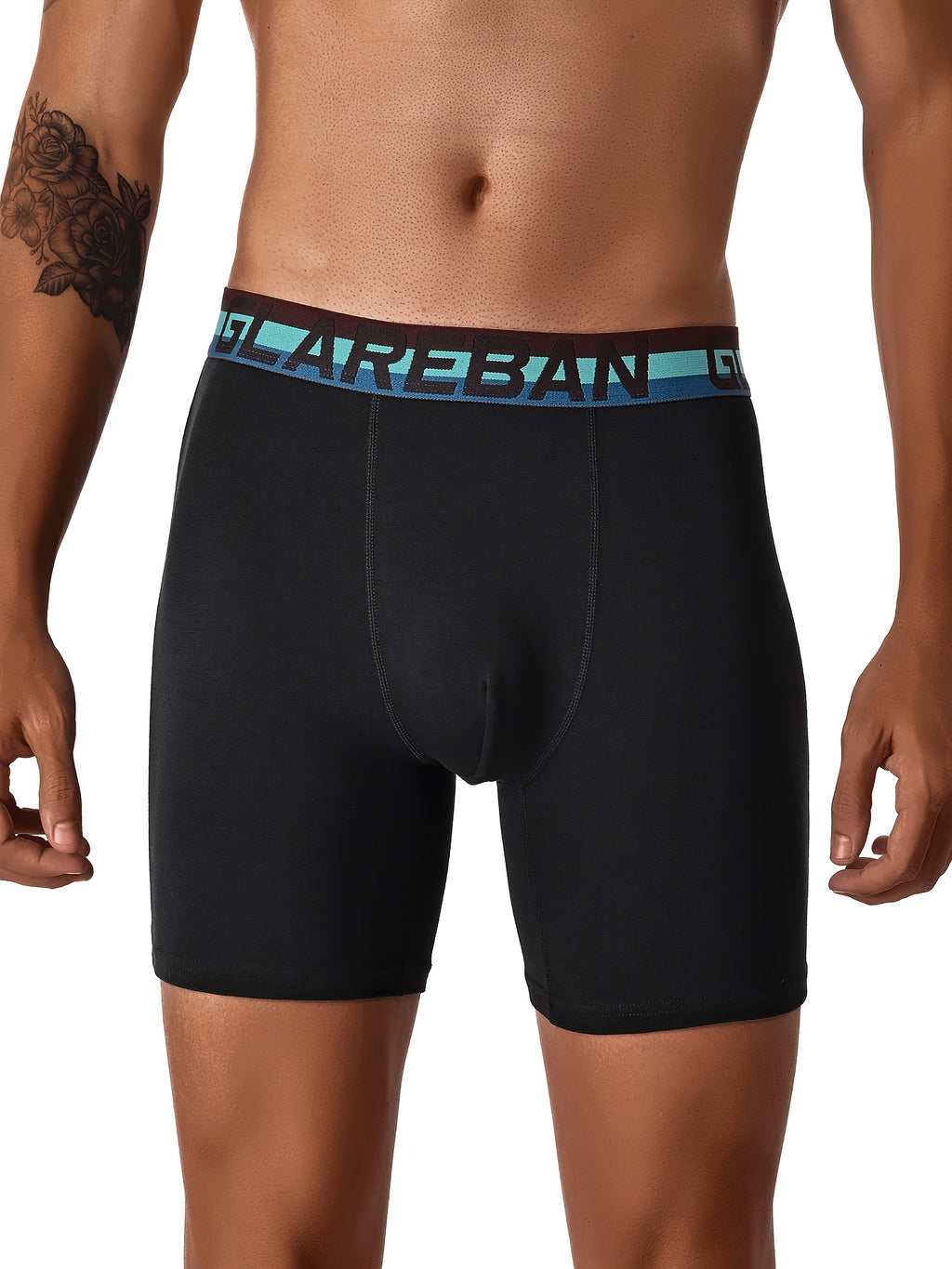 Slip long coton homme — lot de 4, uni