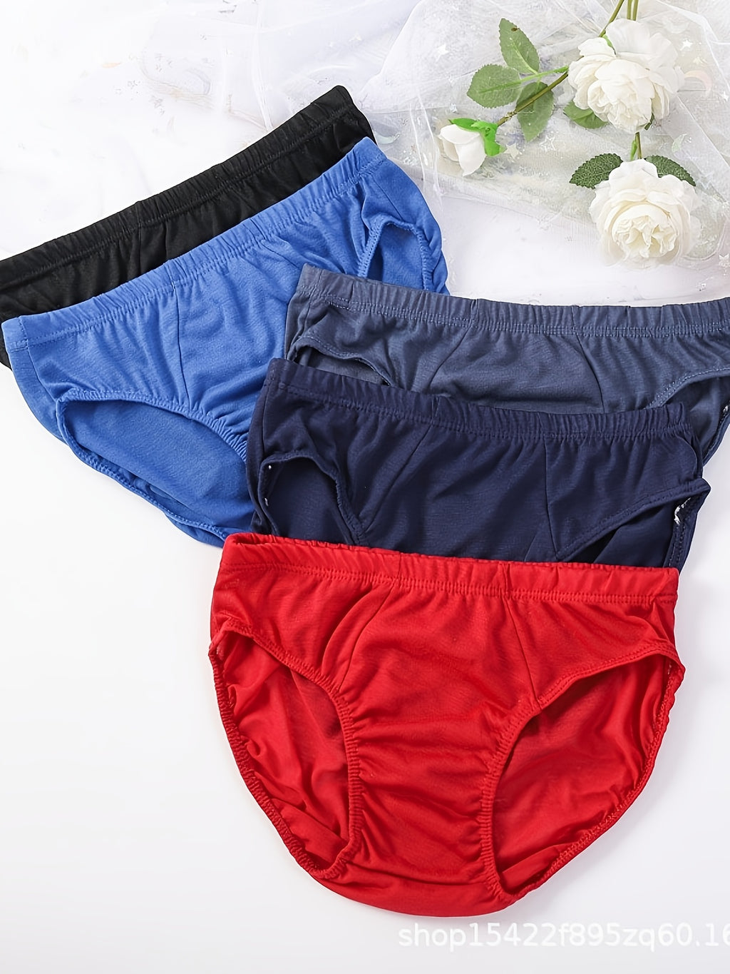 Slip sans couture large coton homme — lot de 8, uni