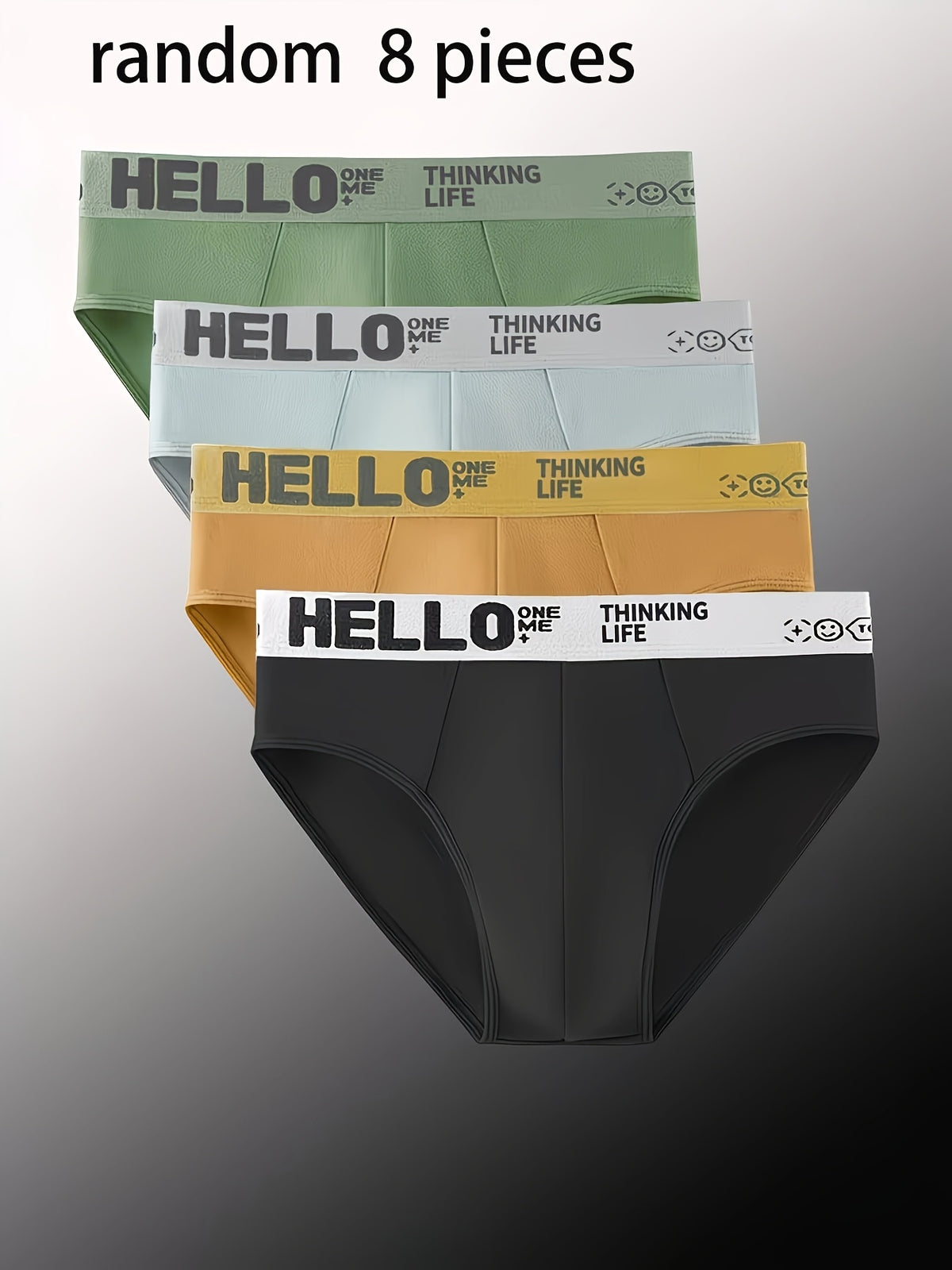 Slip respirant microfibre homme — lot de 8, couleur variée