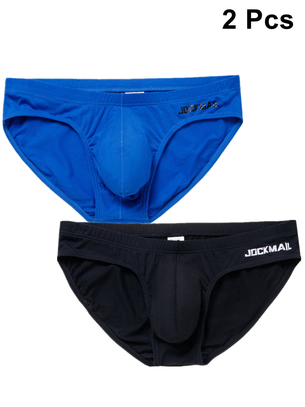 Slip respirant coton homme — lot de 2, à lettres