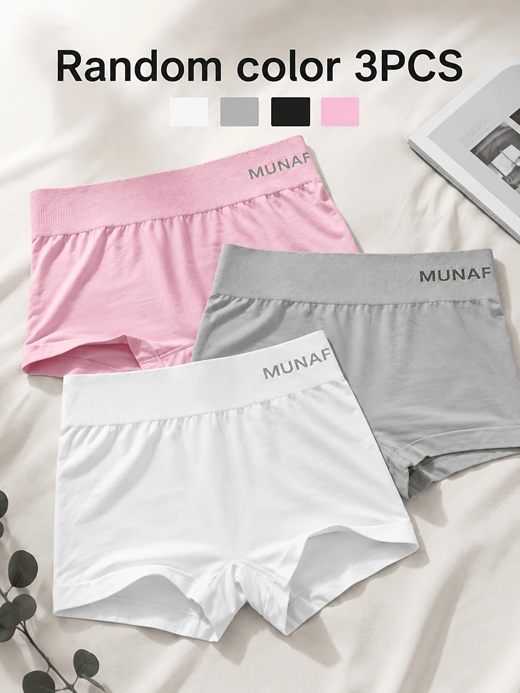 Boxer respirant microfibre homme — lot de 3, uni, assortiment S