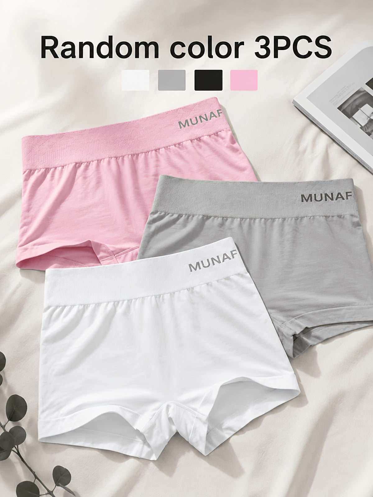 Boxer respirant microfibre homme — lot de 3, uni, assortiment S