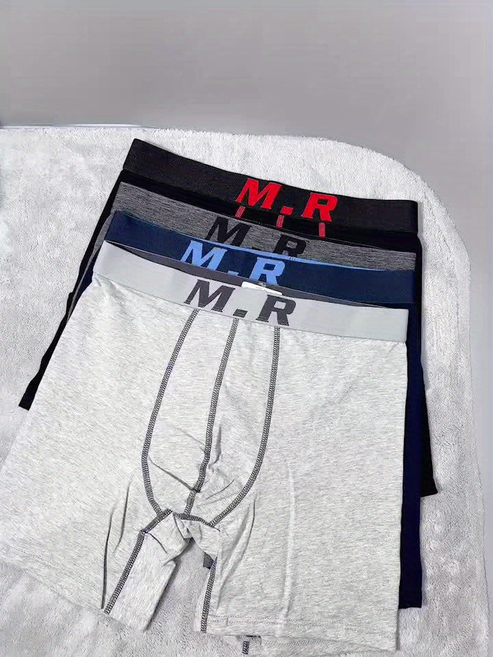 Boxer de sport respirant coton homme — lot de 4, uni, assortiment S, du M au 3XL