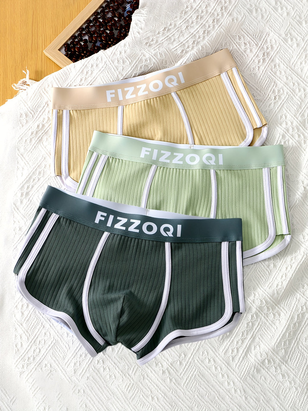 Boxer respirant coton homme — lot de 3, uni, assortiment S