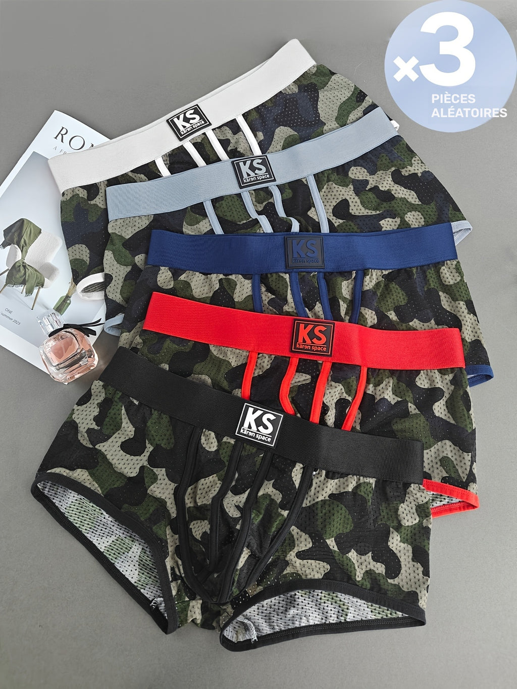 Boxer respirant microfibre homme — lot de 3