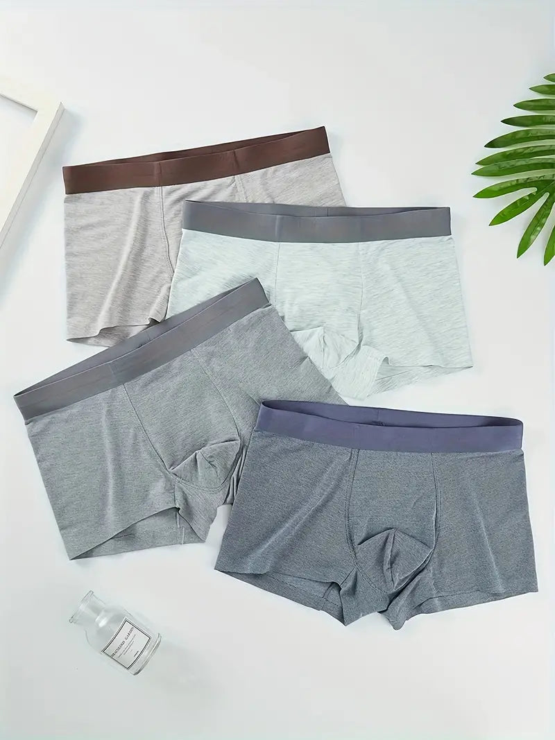 Boxer respirant extensible homme — lot de 4, maille technique, coupe courte