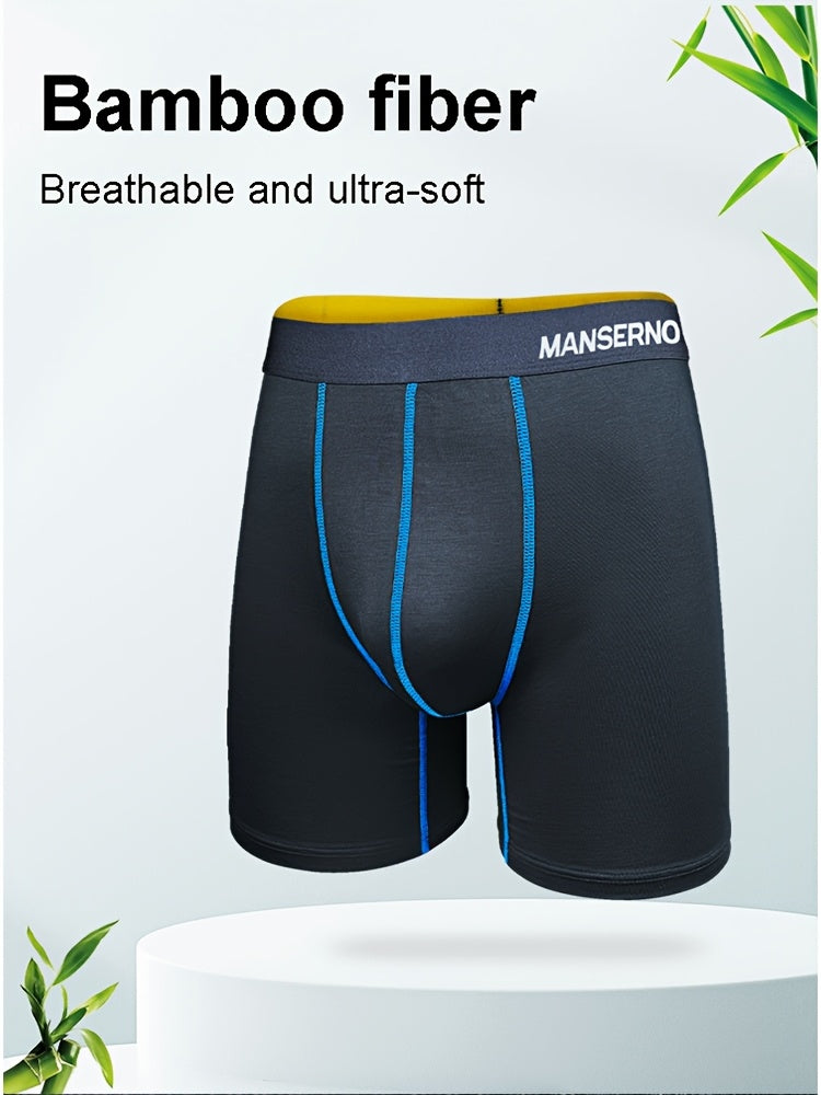 Boxer respirant bambou homme — lot de 5, uni, du S au XXL (modèle 2)