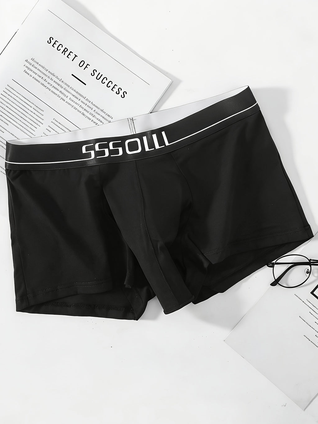 Boxer grande taille respirant coton homme — lot de 2, uni