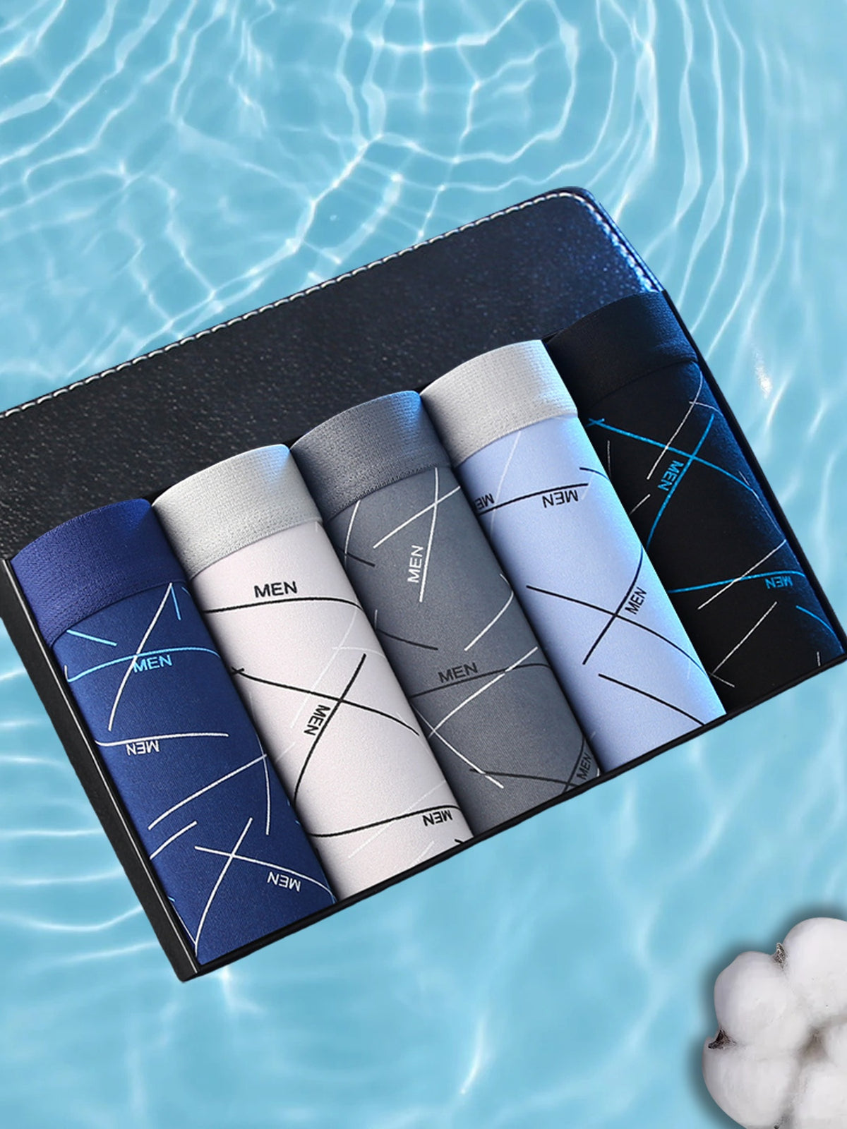 Boxer de sport respirant microfibre homme — lot de 4, imprimé