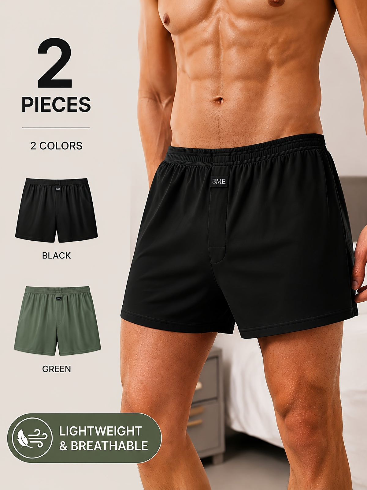 Boxer large grande taille coton homme — lot de 5, uni, assortiment S