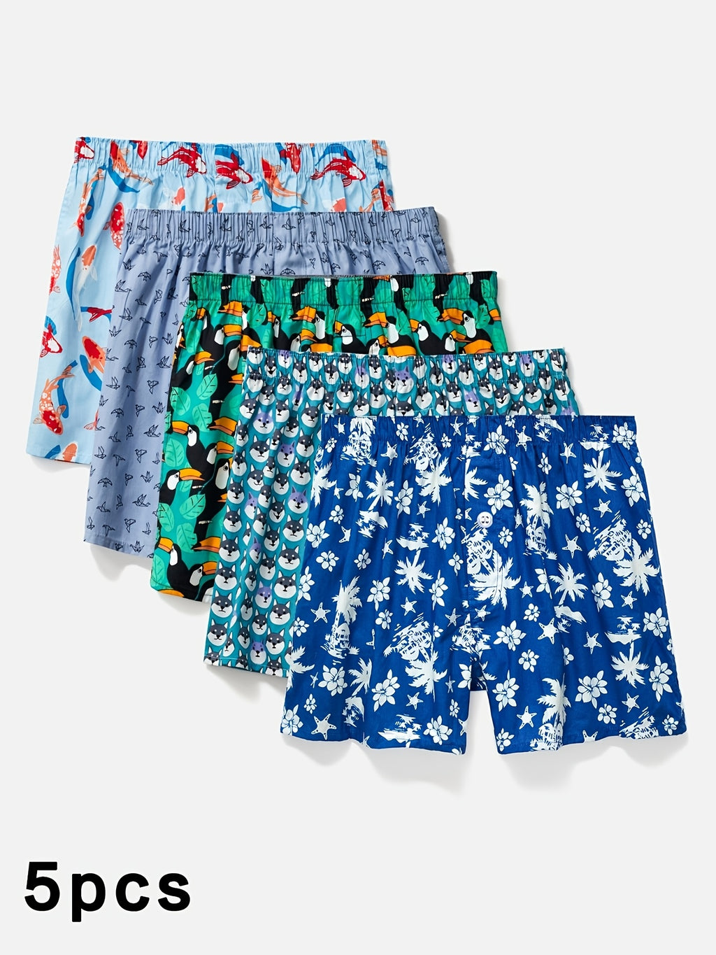 Boxer respirant coton homme — lot de 5