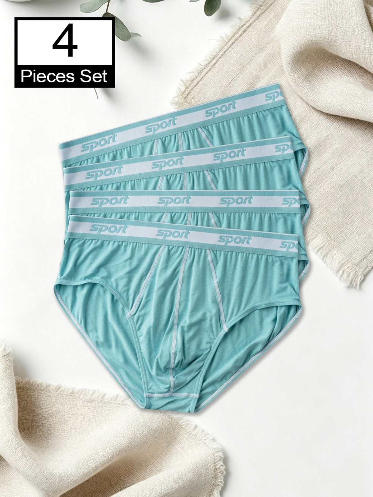 Slip respirant modal homme — lot de 4, uni, du S au XXL