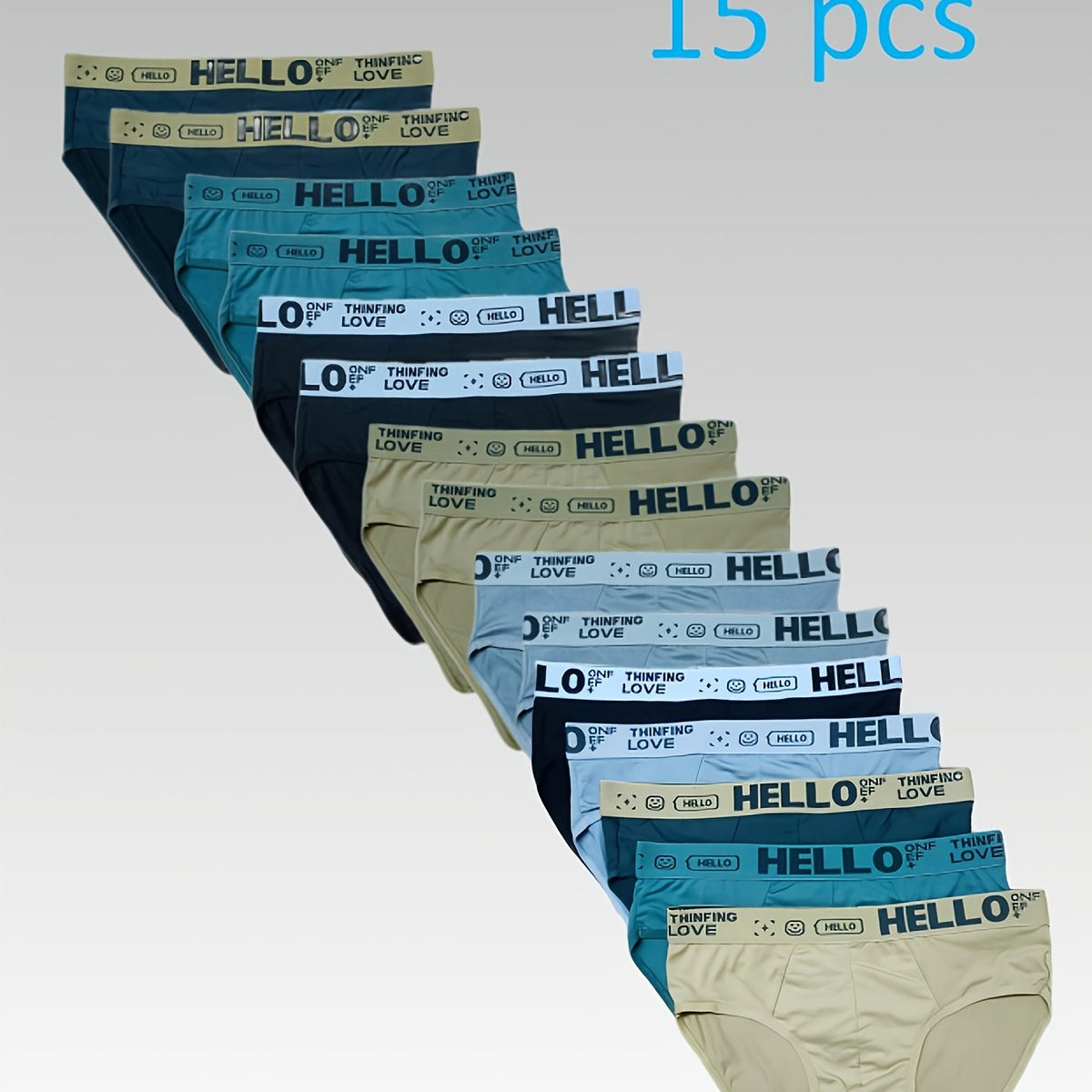 15 pièces multicolores