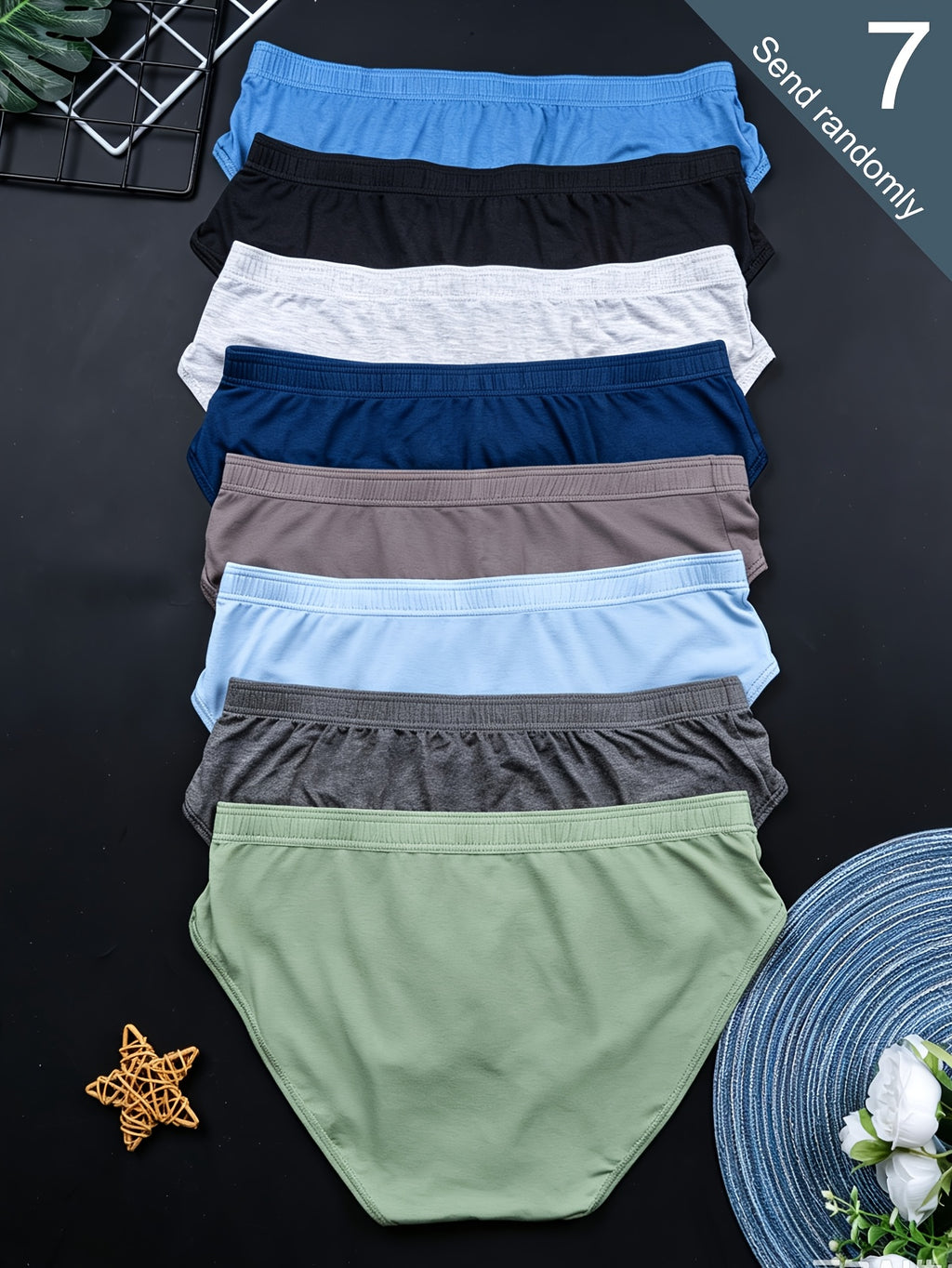 Slip respirant modal homme — lot de 7, uni