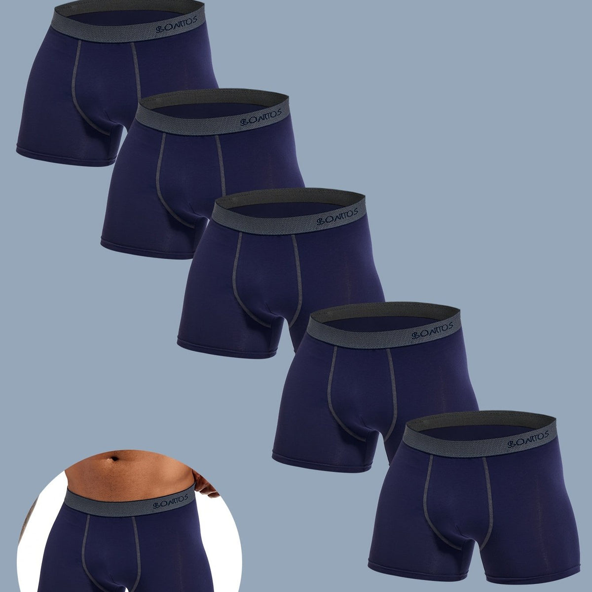 B19-Bleu Profond-5PCS