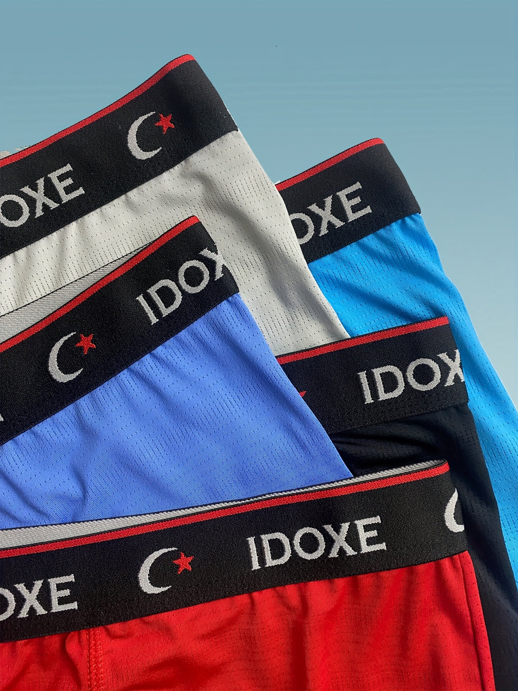 Boxer grande taille de sport microfibre homme — lot de 5, uni, assortiment E