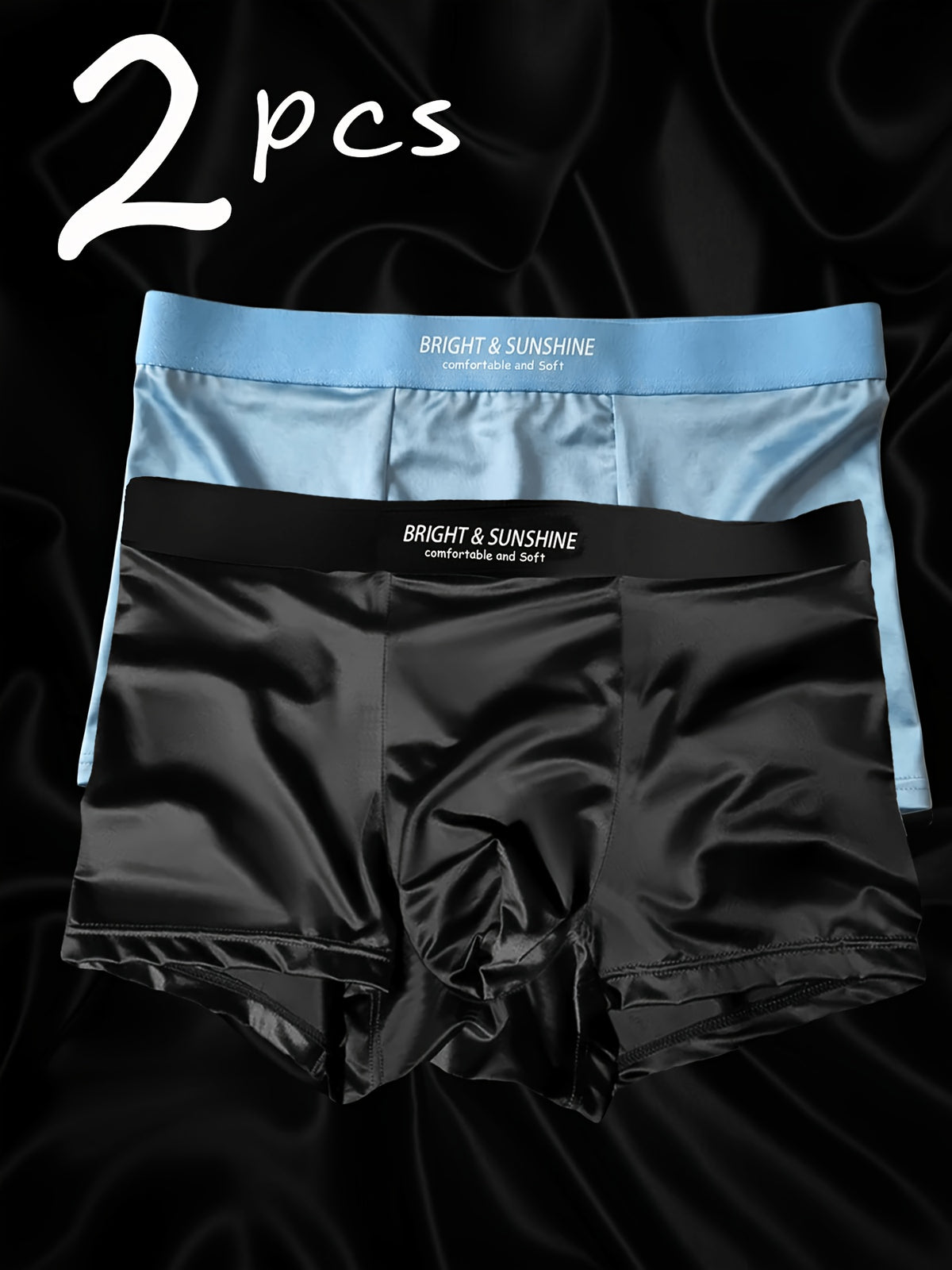 Boxer sans couture respirant microfibre homme — lot de 2, uni, du XS au XL
