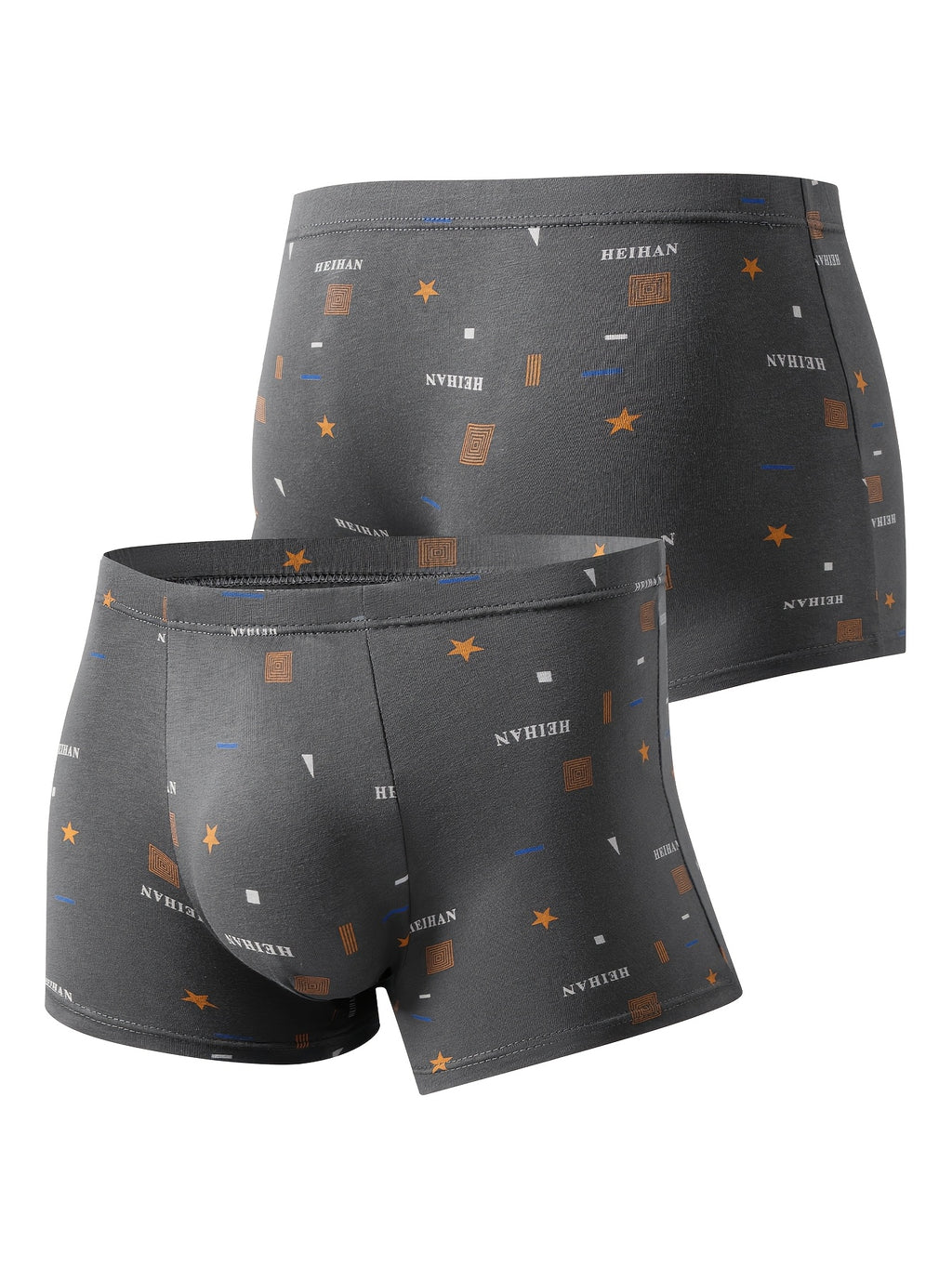 Boxer respirant coton homme — lot de 3, géométrique, du XS au 3XL