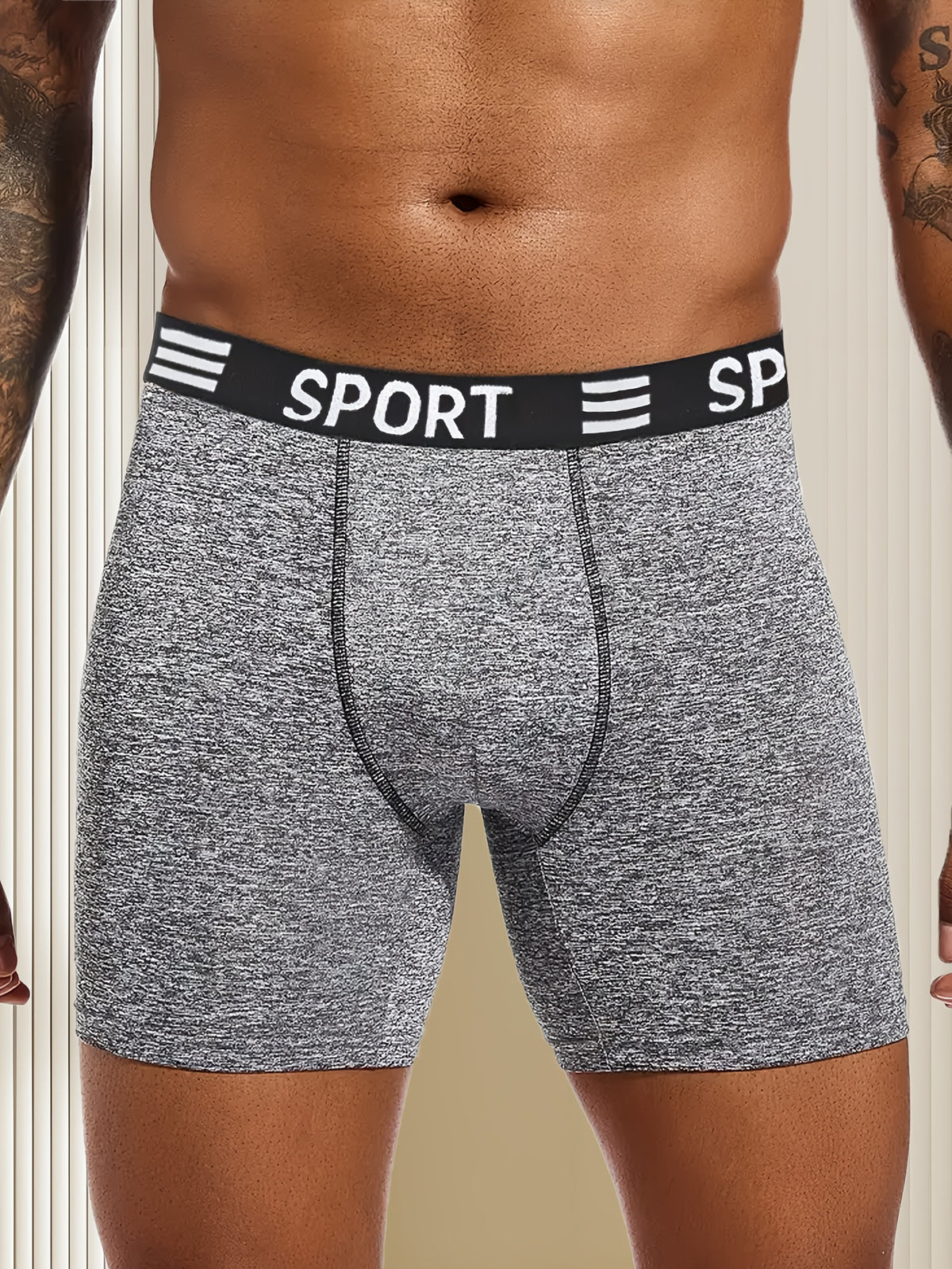 Boxer respirant coton homme — lot de 5, uni, du S au XXL