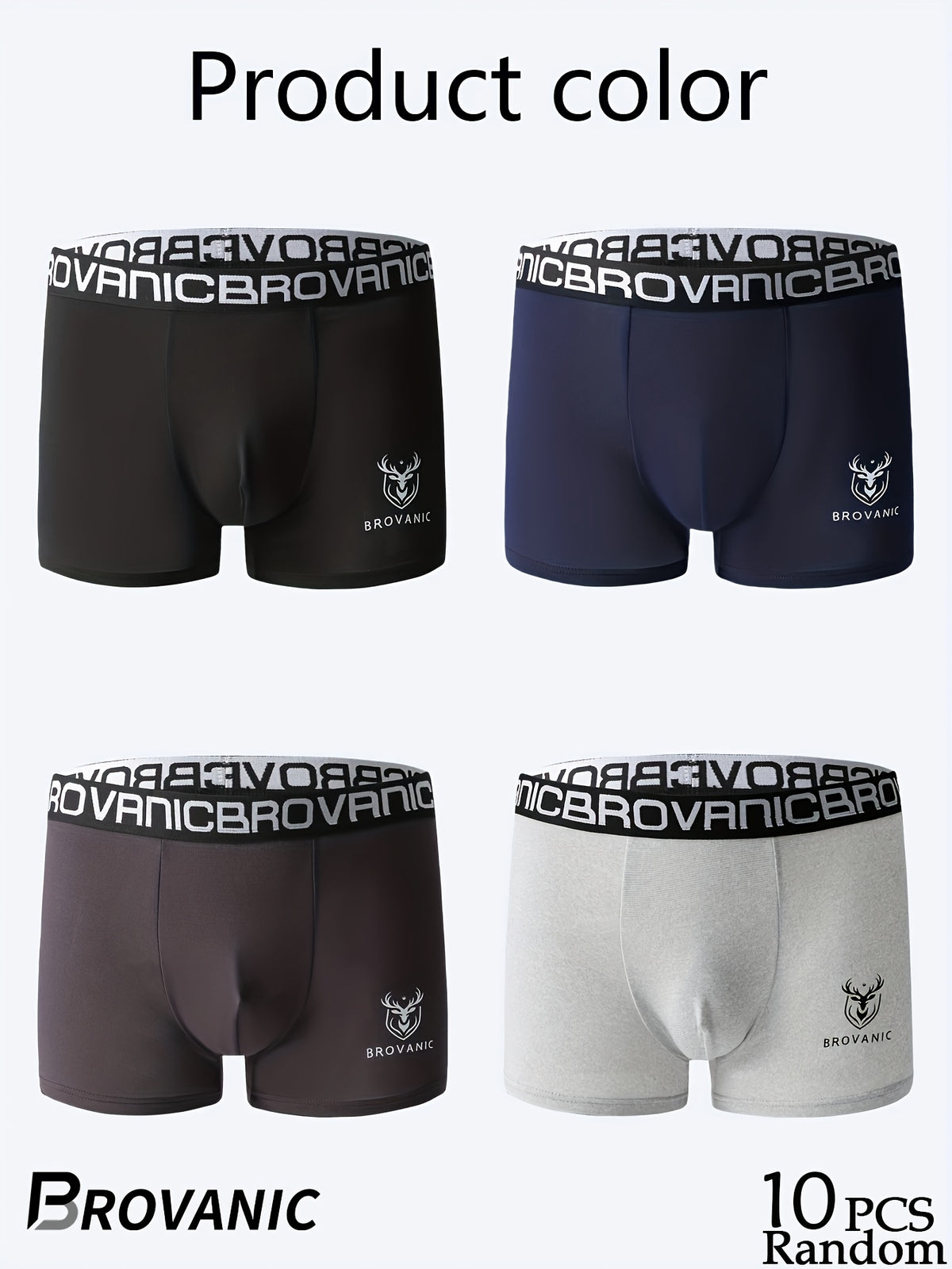 Boxer sans couture large microfibre homme — lot de 10, uni