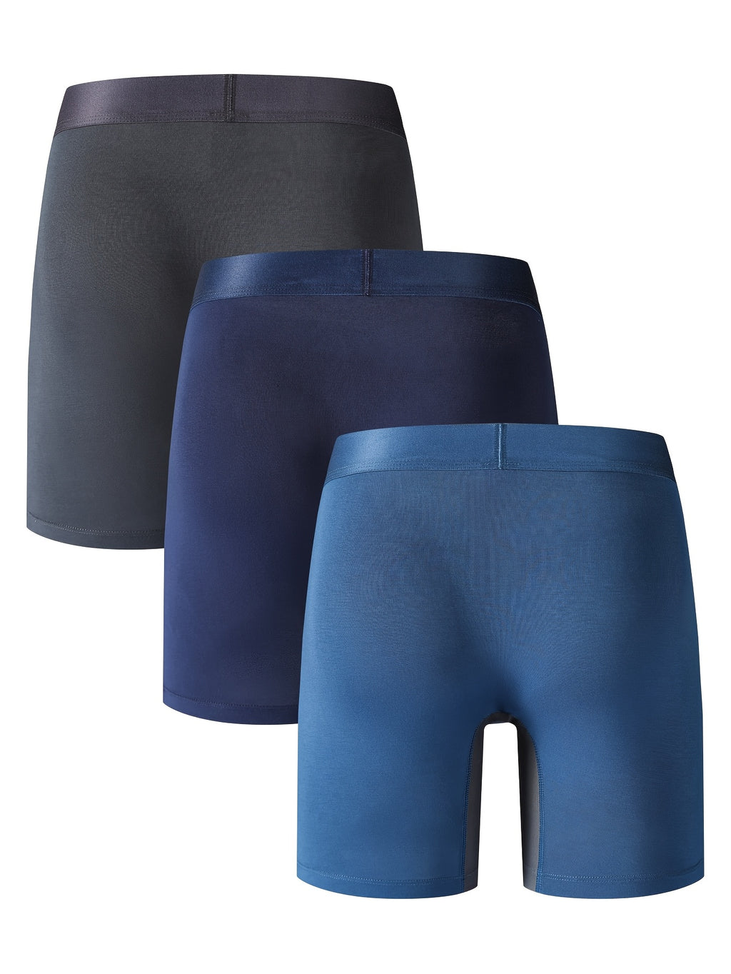 Boxer respirant bambou homme — lot de 3, uni, assortiment S