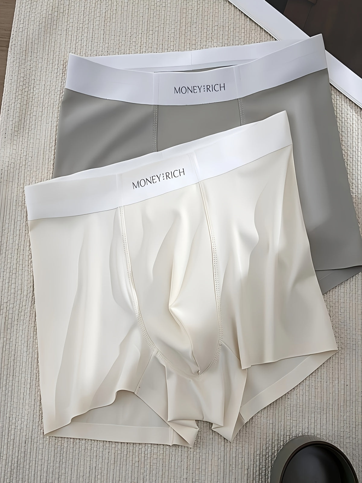 Boxer sans couture respirant microfibre homme — lot de 2, uni
