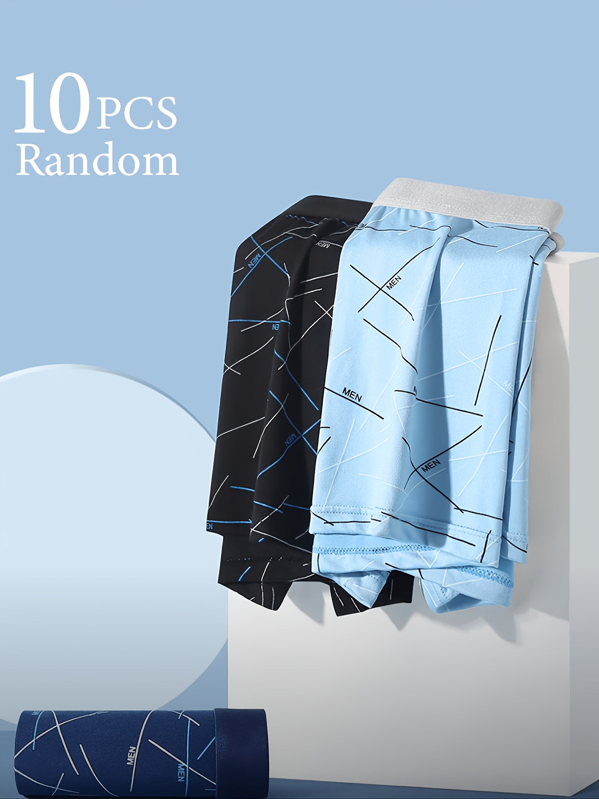 Boxer microfibre homme — lot de 10, imprimé, du XS au XL